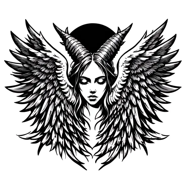 Angel Wings And Twig Horns