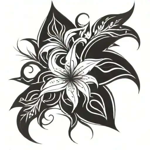 Spider Lilly Flower And Ice