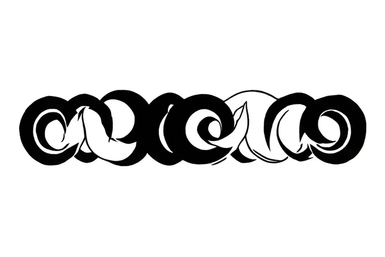 Three Ouroboros Eating Each Others Tales