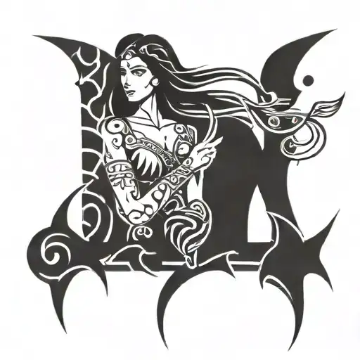 Back Script Font Of Atlantean Writing From Journey Ti Atlantis With Mermaid Design