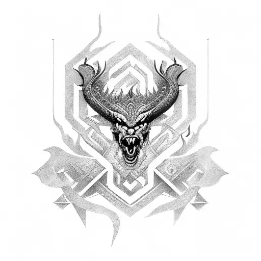 Dragon And Viking Runes