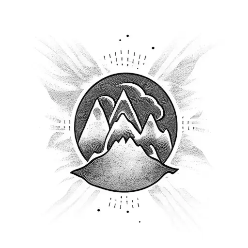 Mountain Inside Dog Paw