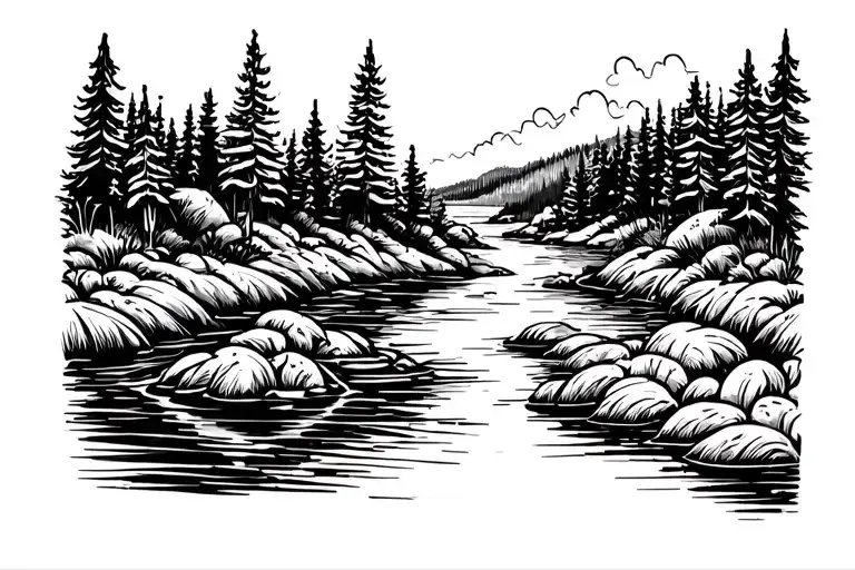 Outdoor Scene Featuring A River