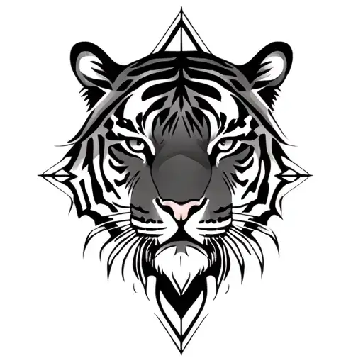 Sacred Geometry Tiger Face