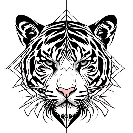 Sacred Geometry Tiger Face