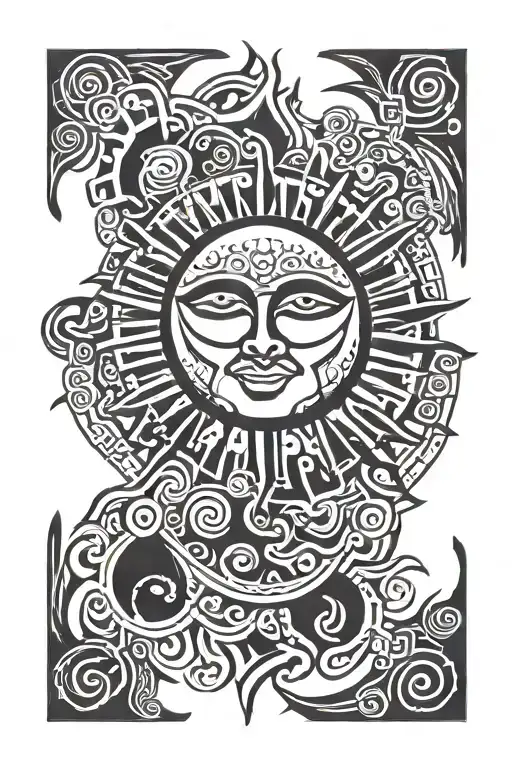 Sun Tattoo Design Inspired