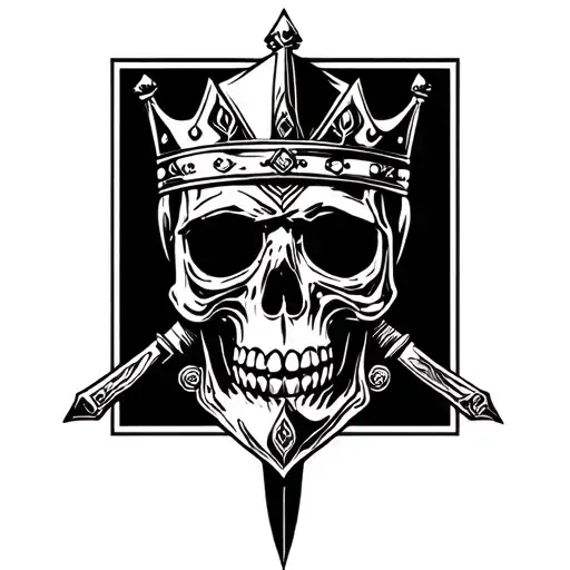 Skull Knife And Crown