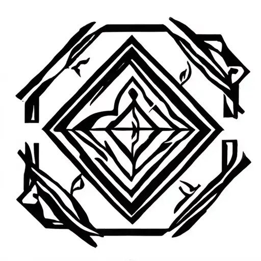 Sagittarius And Diamond Shaped Line