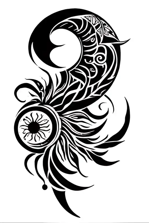 Filipino Tribal Sun Moon