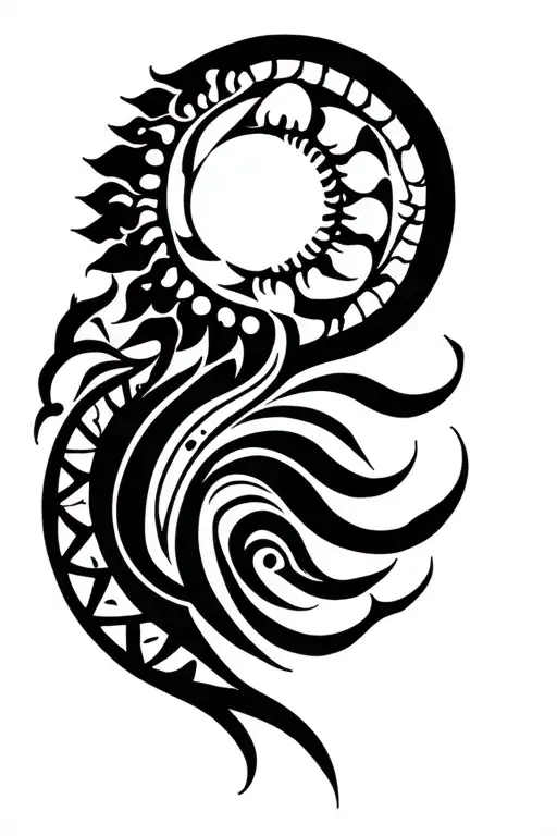 Filipino Tribal Sun Moon