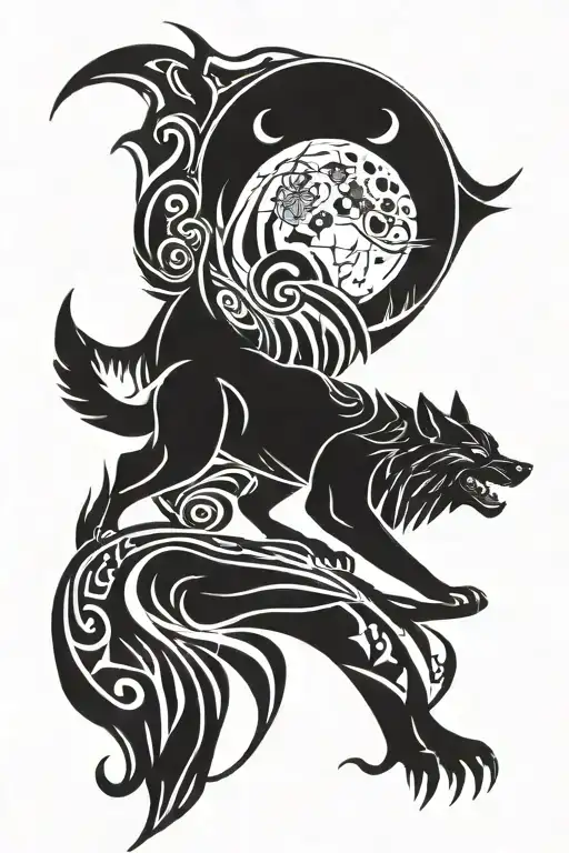 Werewold Howling Moon