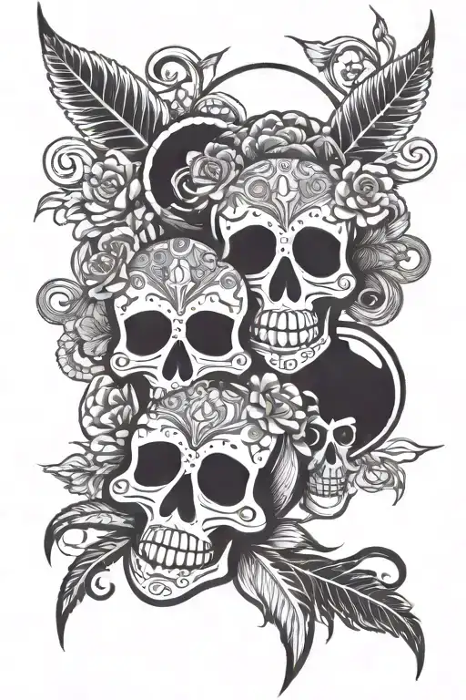 Vw Tribal Skulls Day Of The Dead Hawaii San Diego