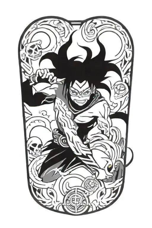 Anime Character Wearing A Mask Fighting Off Inner Demons