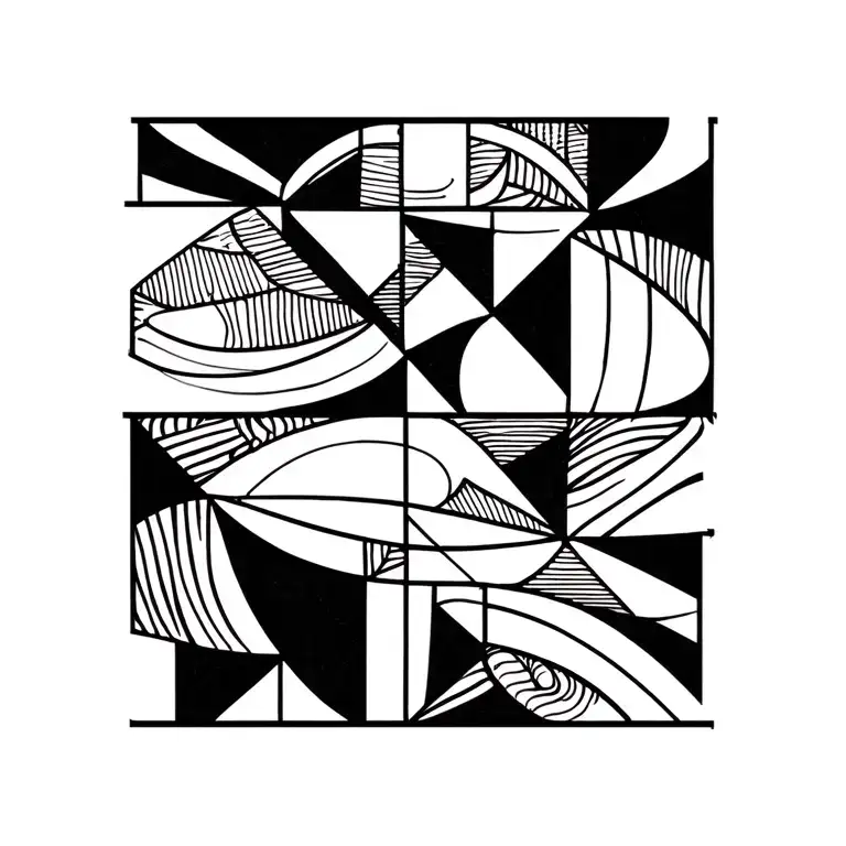 Black Armband Geometric Shapes