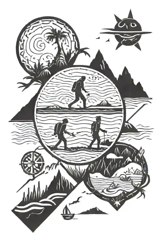 Adventure Friends Hiking Beach