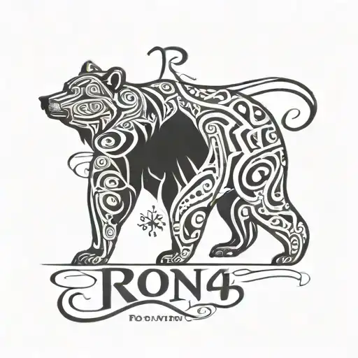 Bear With The Inscription Ron48