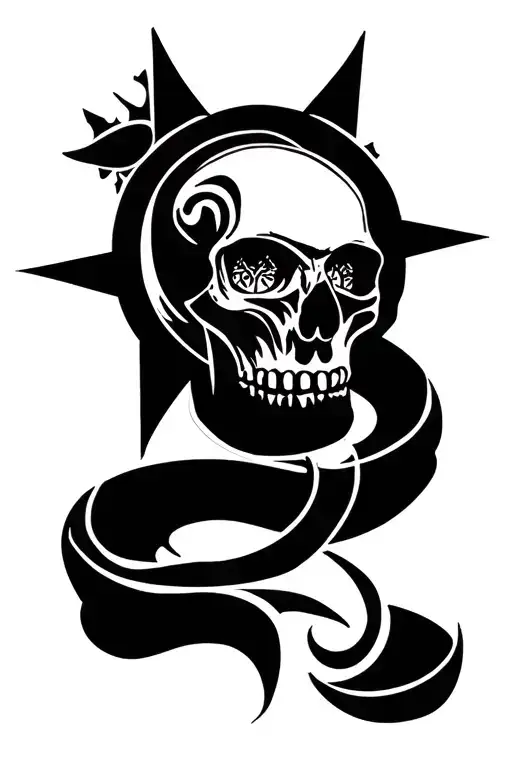 Skull Compass Rose