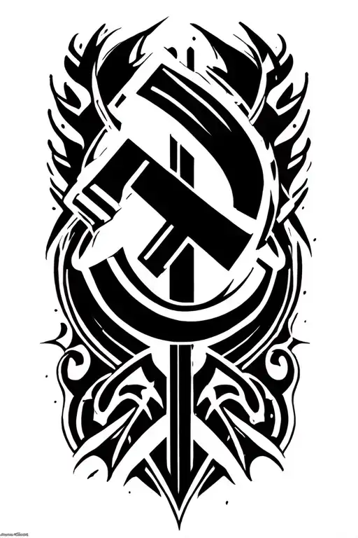 Communism Hammer And Sickle Inspired
