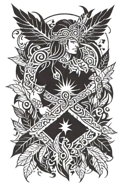 World Of Warcraft Spirit Healer Surrounded By Leaves And Feathers