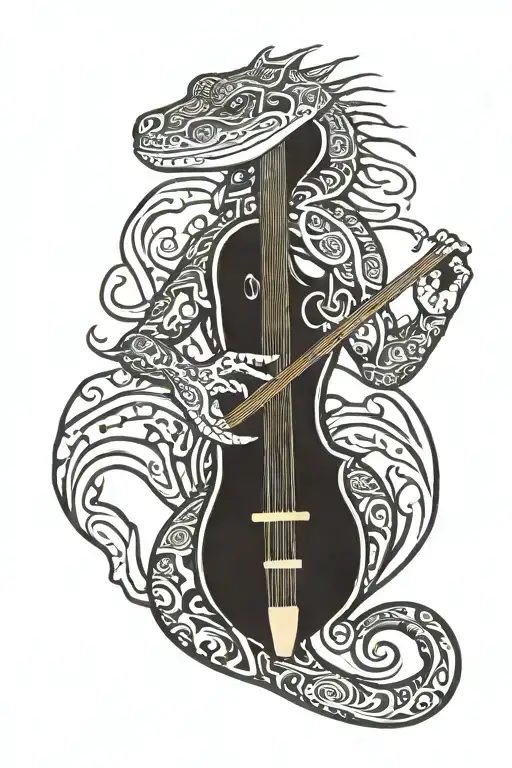 Salamander Playing The Banjo