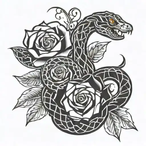 Snake And Rose