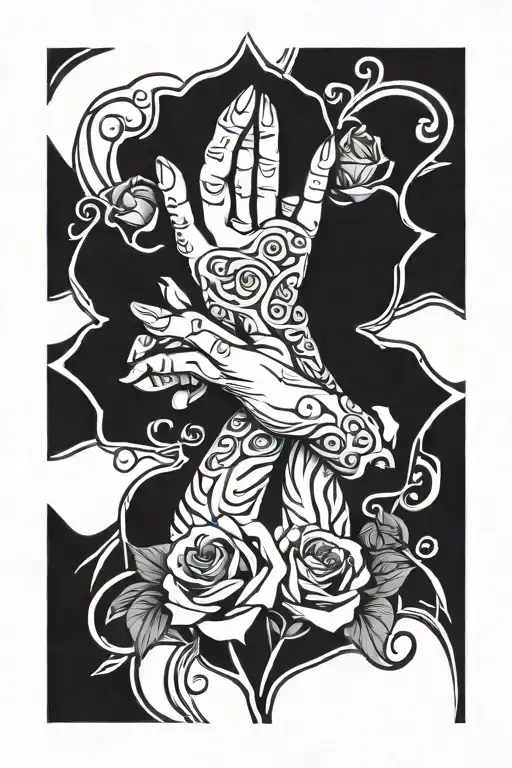 Praying Hands On A Rose