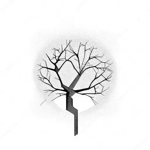 Tree Growing Turning From Organic To Geometric