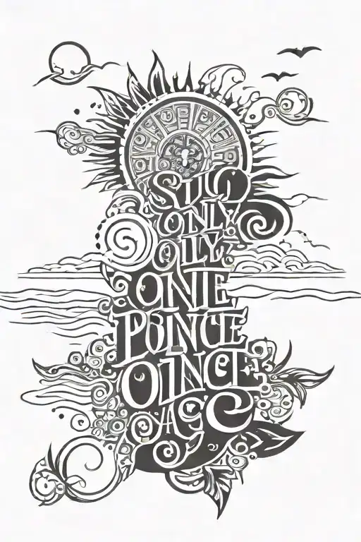 Beach With A Sun Set And The Quote You Only Live Once Nd About Having Fun