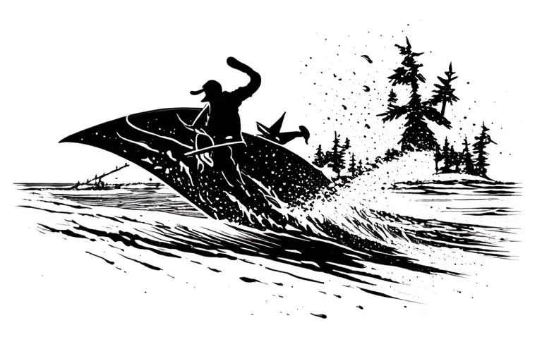 Snow And Beach With Surfing And Snowboarding