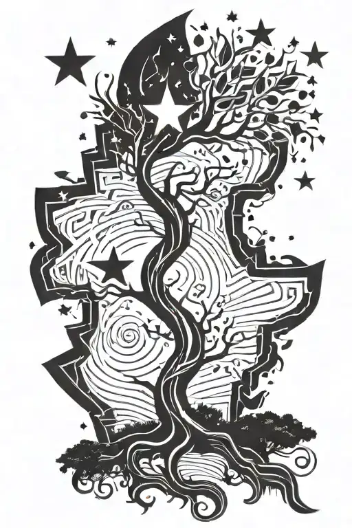 Tree Growing Shooting Star