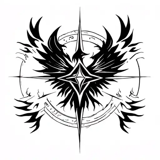 Phoenix With Compass