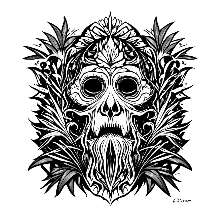 Lovecraft Azathot Style Hawaiano Design Incorporating Elements