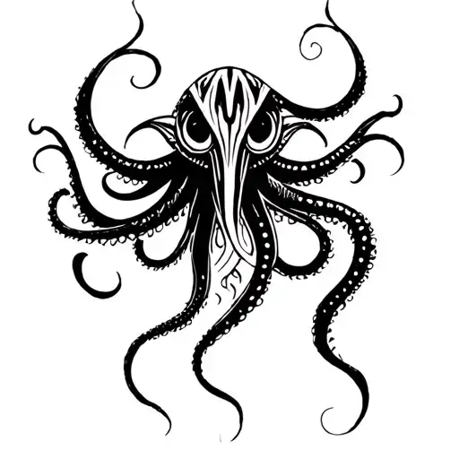 Cthullu Style Hawaiano Design Incorporating Elements