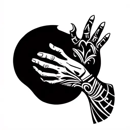 Hands Traveling Up The Forearm Sleeve