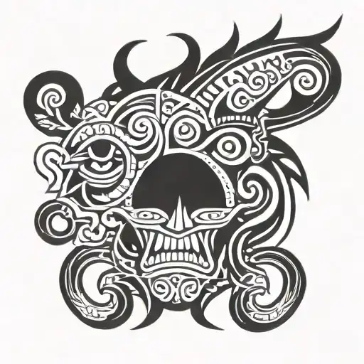Demonic Head Tattoo Design