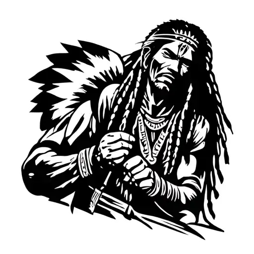 Dread Native American Plumber Fixing