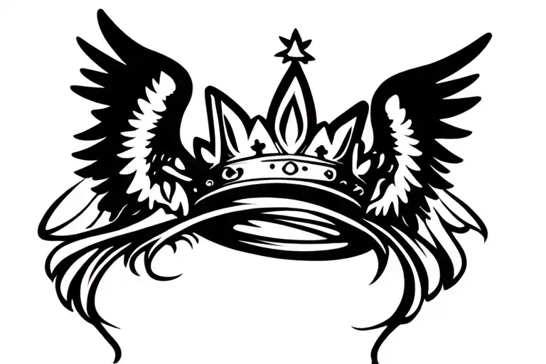 Crown With Angel Wings