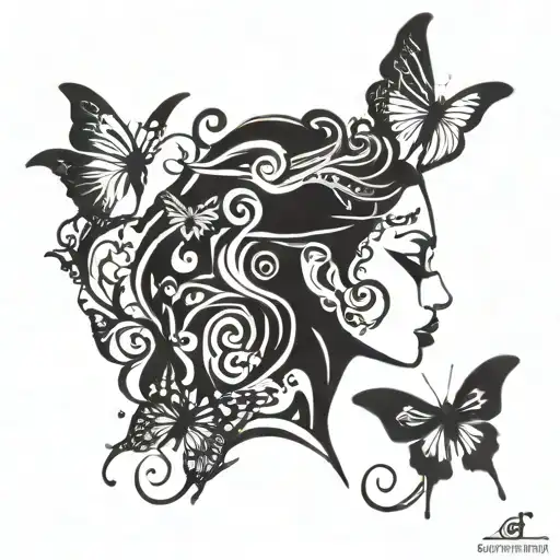 Girl Music Butterflies A Lot