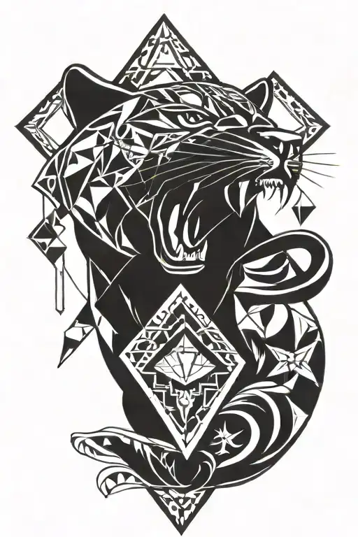 Panther And Kite Shaped Gem