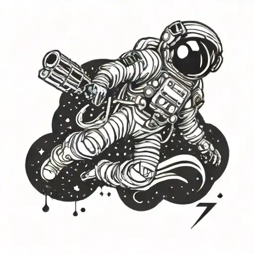 Astronaut Floating