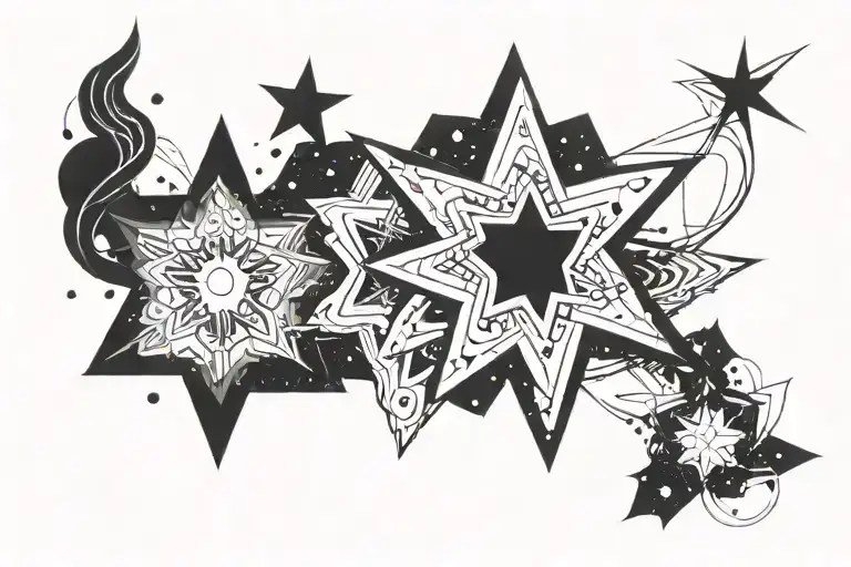 Forgot Me Nots Surrounding A Star Constellation