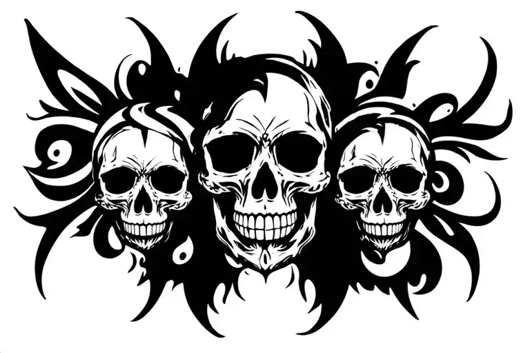 Skull Surrounded Incorporating 4