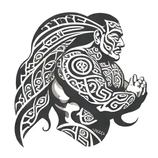 Maori Chief Doing The Pukana