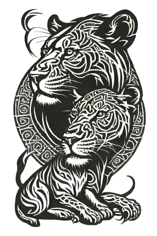 Lioness And Cub