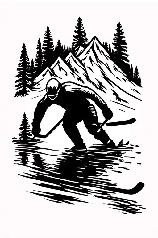 Pond Hockey In The Mountains