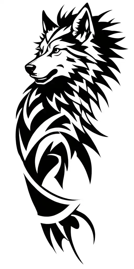 Wolf Basketball Saint Michael Tattoo