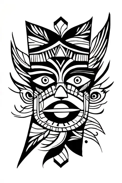 Polynesian Tattoo On The Entire Forearm Of The Right Hand From Thin Lines And Geometric Figures
