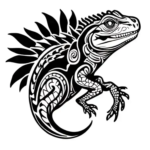 Iguana Hanging