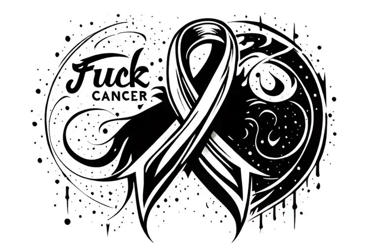 Fuck Cancer Ribbon