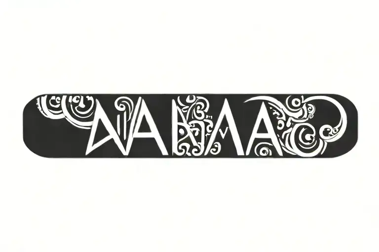 Arm Band With The Name Naima Incorporated In It